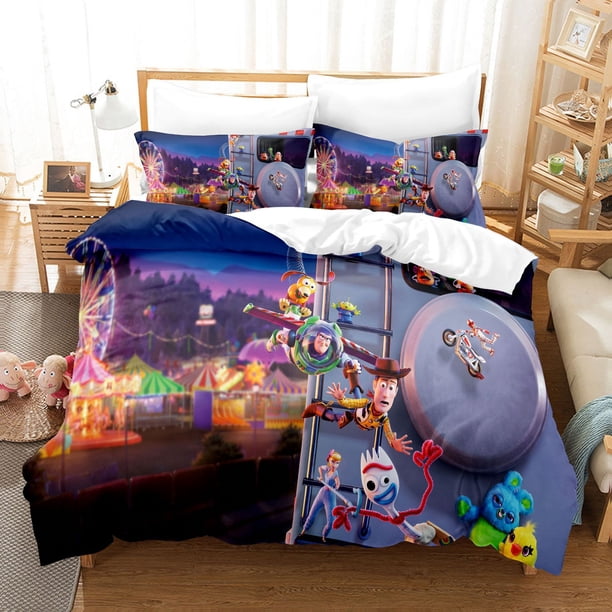Toytory 3 PCS Comforter Set with 2 Pillowcases,Toytory Bedding Set Sheet Set for Kids Adults,All Season Lightweight