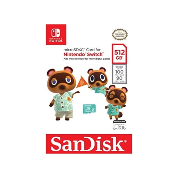 Tarjeta MicroSDXC SanDisk Nintendo Switch, 512GB, Clase 10 | Lider