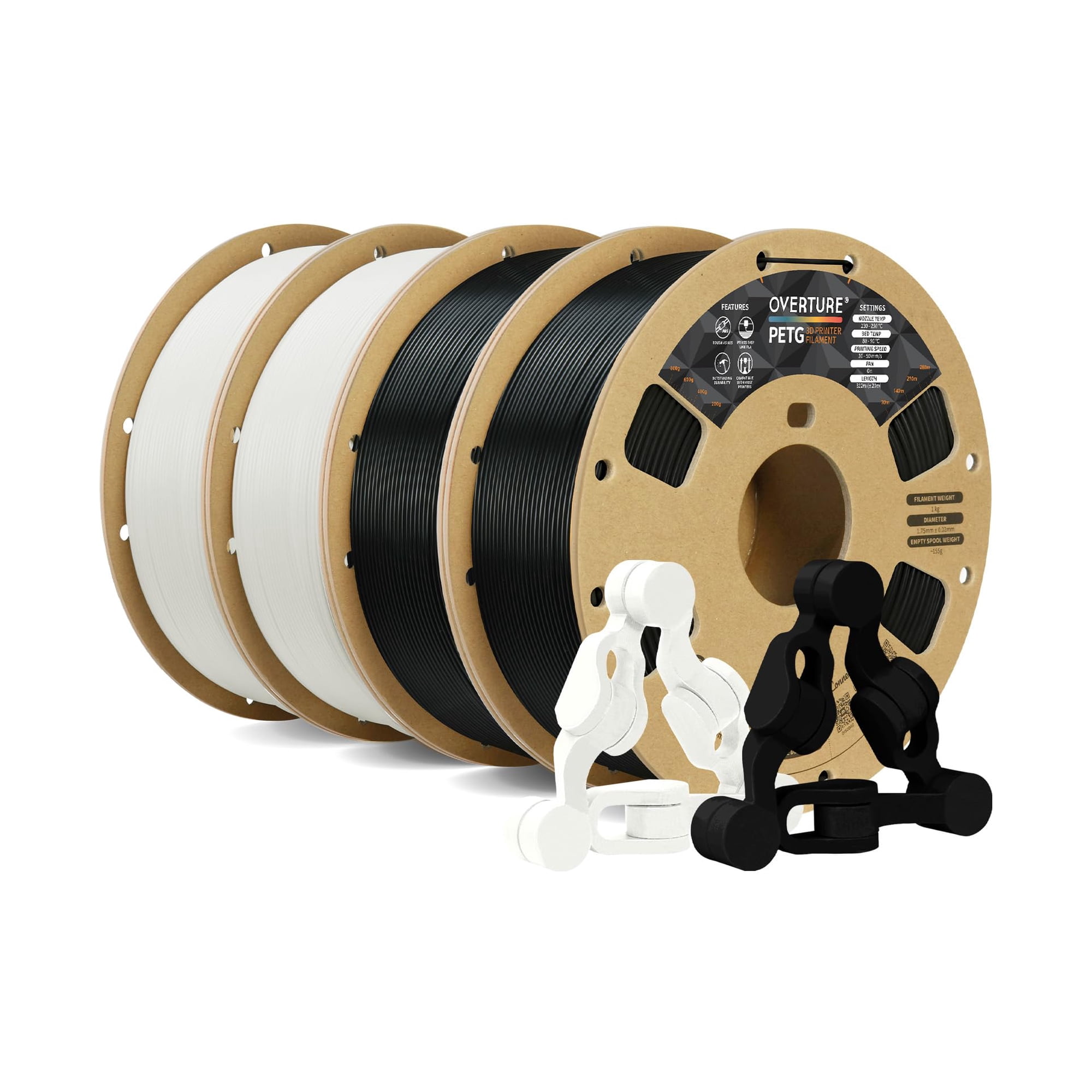 Paquete De Filamentos Para Impresora 3d Overture Petg De 1,75 Mm Y 4 Kg