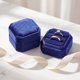 thumbnail image 2 of Caja de Anillo de Terciopelo REGALWOVEN para Boda, Ceremonia, Caja de Almacenamiento de Anillos de Joyería Doble, Soporte de Caja de Anillo Azul, 2 of 5