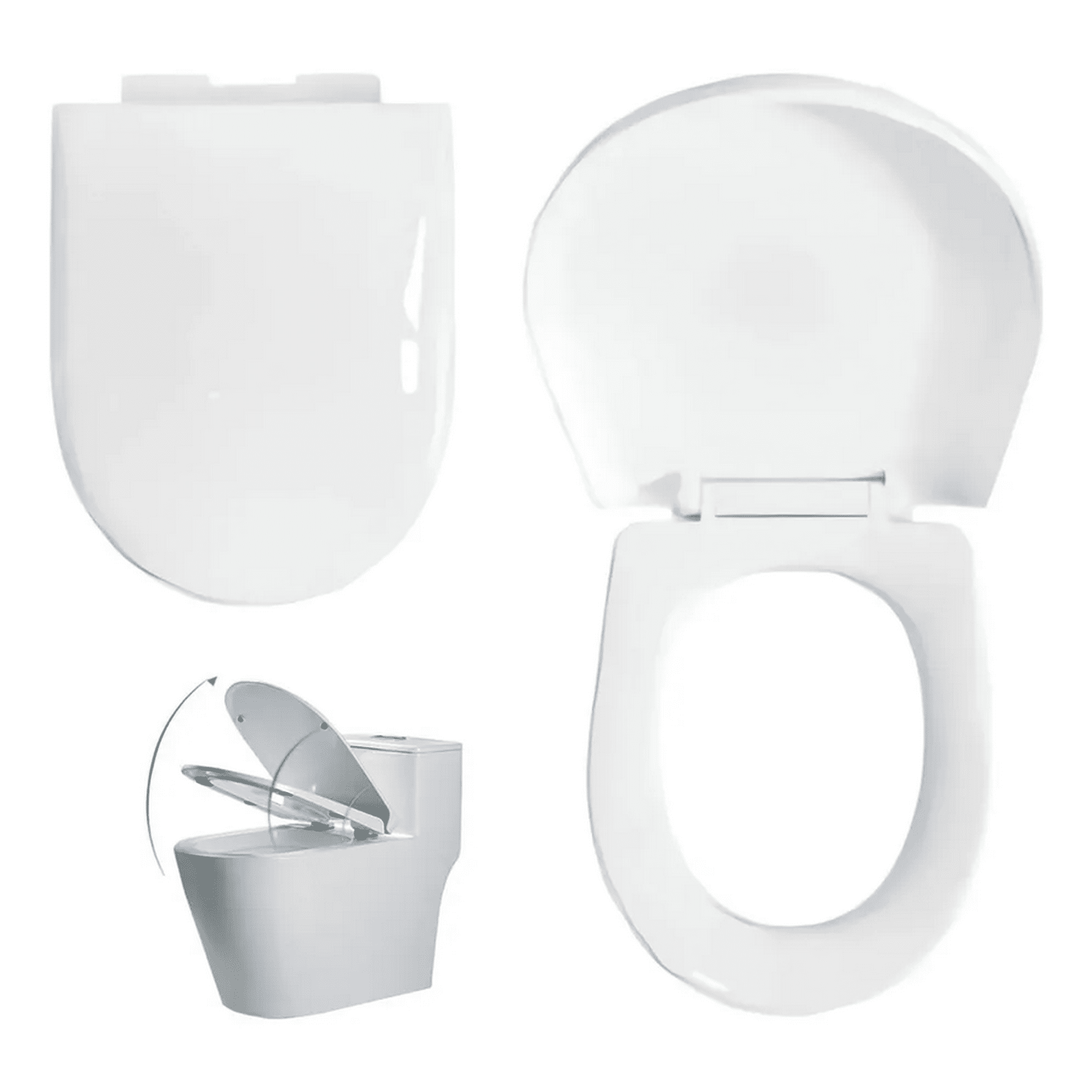 Genérico - Connect Asiento Y Tapa Para Baño Wc Envolvente Cierre Soft