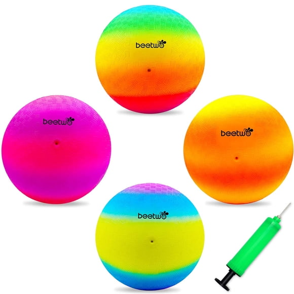 Playground Ball Beetwo Four Square de 8.5 pulgadas para niños (paquete de 4)