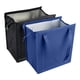 thumbnail image 1 of Bolsa de compras aislada de alta capacidad de 2 piezas Bolsa de aislamiento plegable de 6,9 litros, bolsa refrigerada, bolsa de aislamiento de entrega de alimentos no tejida (negro + azul), 1 of 3