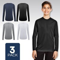 Mas Clothing - Pack 3 Camiseta Bambú Manga Larga Primera Capa Niño Polera Colores Surtidos