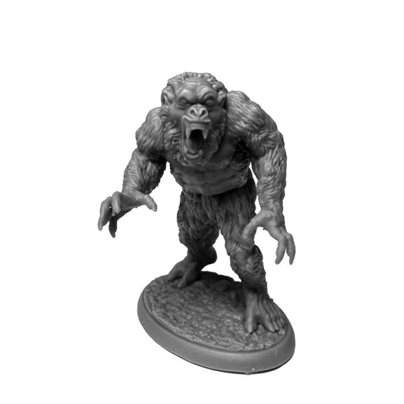 Miniatura de Reaper Killer Ape, escala heroica de 25 mm, impresa en 3D