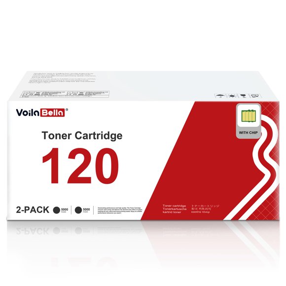 Cartucho de tóner VoilaBella 120 negro, paquete de 2 de alto rendimiento