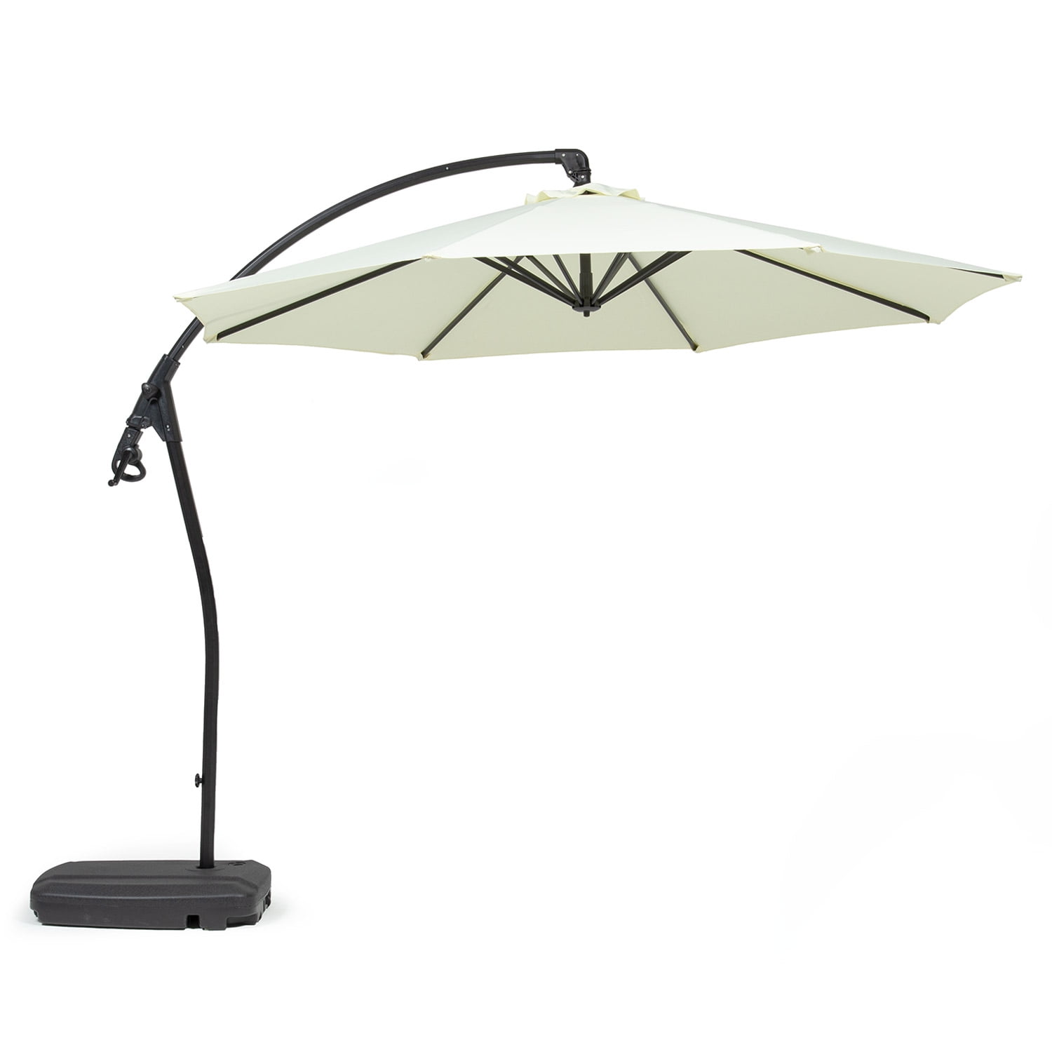 Quitasol Lateral Con Base Relan Sombrilla Manivela 300cm