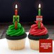 thumbnail image 2 of Cake Candles DecoPac Minecraft Birthday 6 a rayas rojas y verdes, 2 of 6