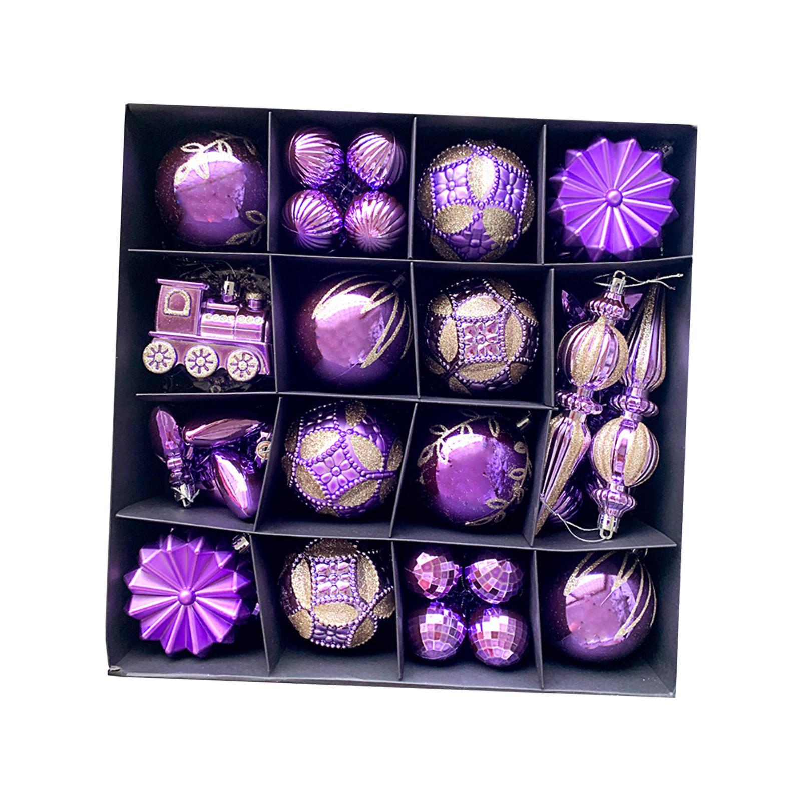 Bothyi - 60 Piezas De Adornos Navideños Colgantes Diy Para Celebración, Aniversario, Fiesta, Morado, Champán Y Dorado