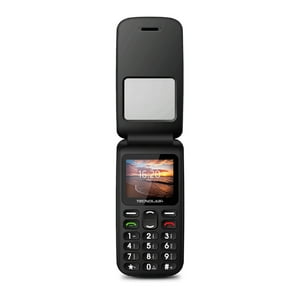Tecnolab - Celular Senior Shell Sos 4G 1.77 Pulgadas Negro