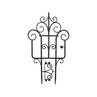 Ioensy - Enrejado De Escalada Diy De 16 Pulgadas Para Plantas Trepadoras, Vides, Interior, Maceta Pequeña, Negro