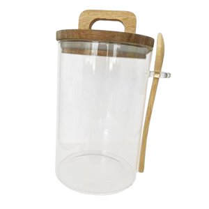 Bothyi - Recipiente Transparente, Latas Selladas Y Cuchara, Recipiente De Almacenamiento De Granos De Café Para Azúcar, 1000Ml