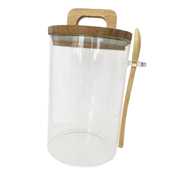 Recipiente Transparente, Latas Selladas Y Cuchara, Recipiente De Almacenamiento De Granos De Café Para Azúcar, 1000ml