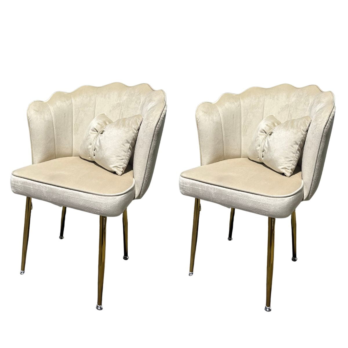 Habita2 Chile - Pack 2 Sitiales Fancy Con Cojin - Beige