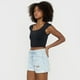 thumbnail image 4 of Short Mujer Bota Doblada Roturas Azul Claro Corona, 4 of 5