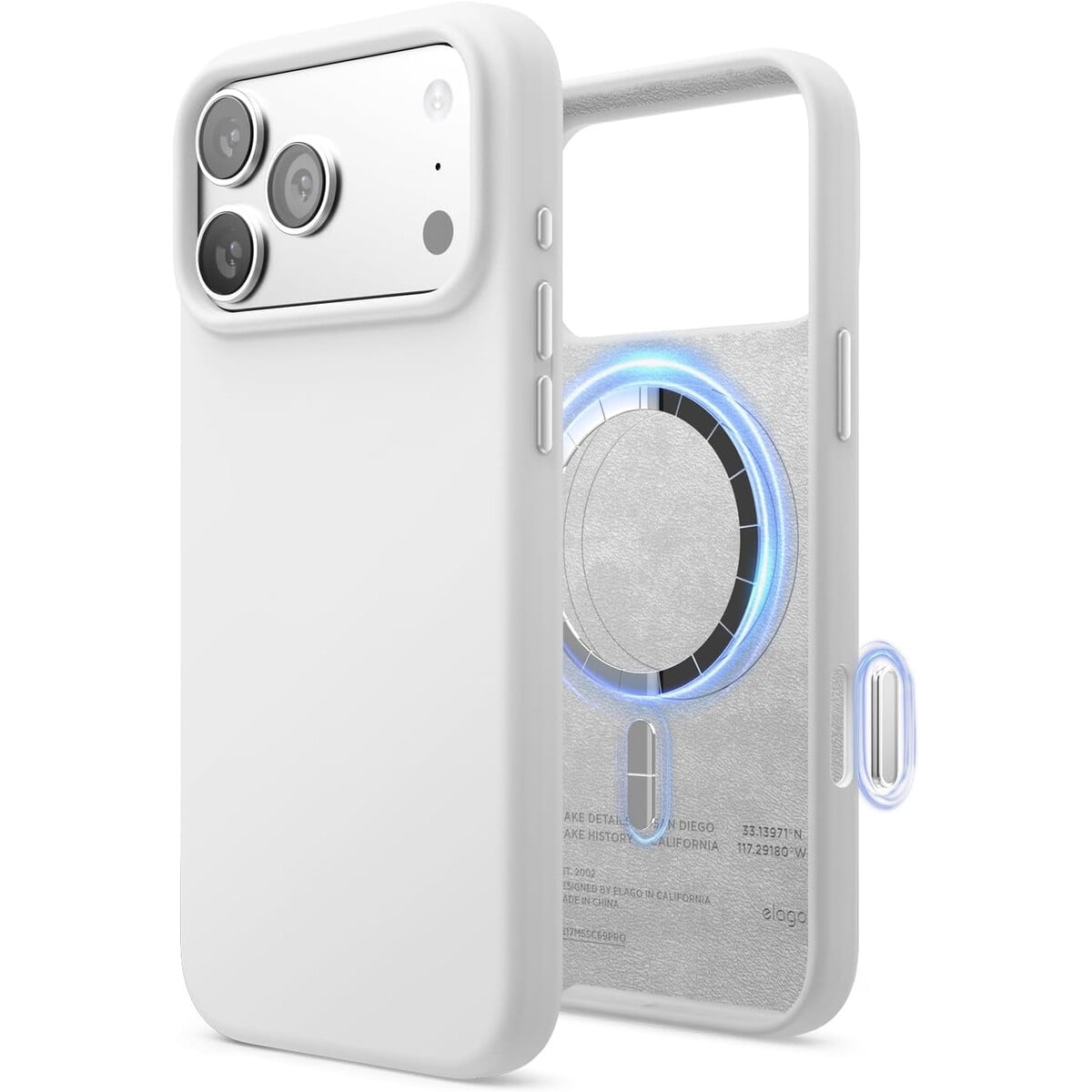 Funda Elago Iphone 17 Pro Max Silicona Magnética Magsafe Blanca