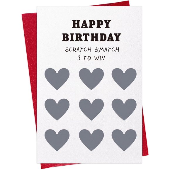 Tarjeta de Cumpleaños WhatSign 14 cm x 20 cm Rasca y Gana Divertida
