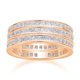 thumbnail image 2 of Anillo de Moissanita Juego de Anillos de Boda para Mujer Color D Claridad VVS1 Anillo de Compromiso de Oro Plata Esterlina 925 Eternidad Apilable Juego de Anillos Nupciales Talla 5-9, 2 of 12