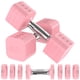 thumbnail image 1 of Mancuernas ajustables Hezeyferg de 10 kg, color rosa, 4 niveles, 1 of 6