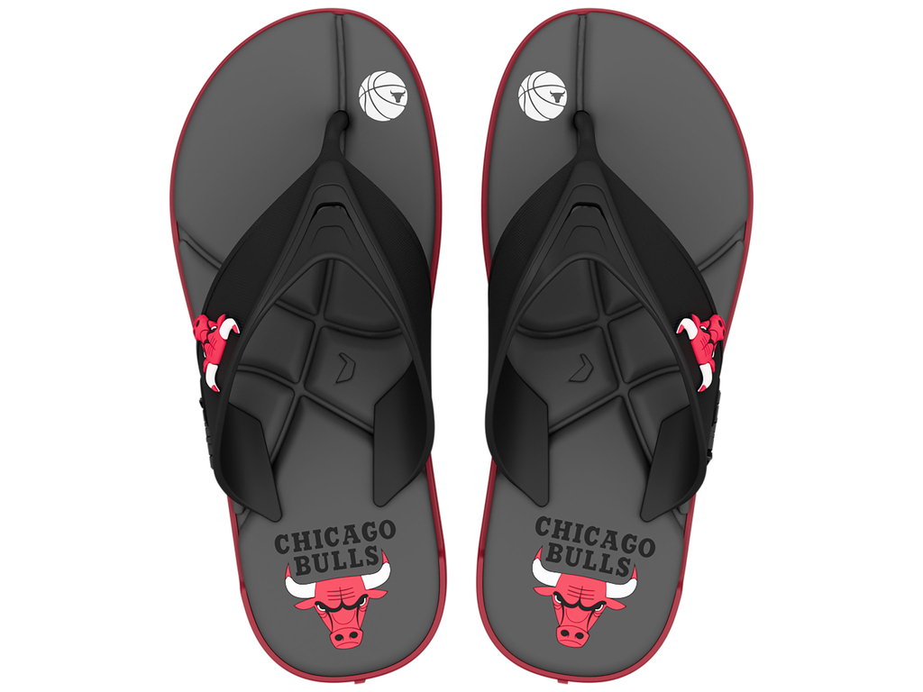Sandalia Hombre Negro/Rojo Chicago Shot Nba Rider