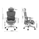 thumbnail image 3 of Silla De Oficina Ergonomica Pata Acero Con Colgador De Ropa Color Blanco Material Del Tapizado Algodón, 3 of 8