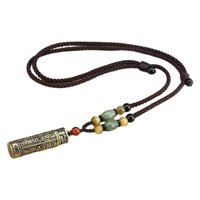Ioensy - Tibetano Gawu Caja Colgante Collar Decoración Recuerdo Joyería Religiosa Simple