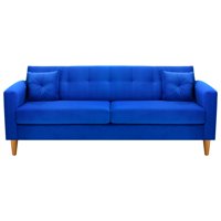 Bodevir - Sofa New Retro 3Cg Felpa 04 Azul Rey