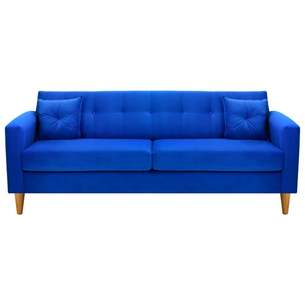 Sofa New Retro 3CG Felpa 04 Azul Rey