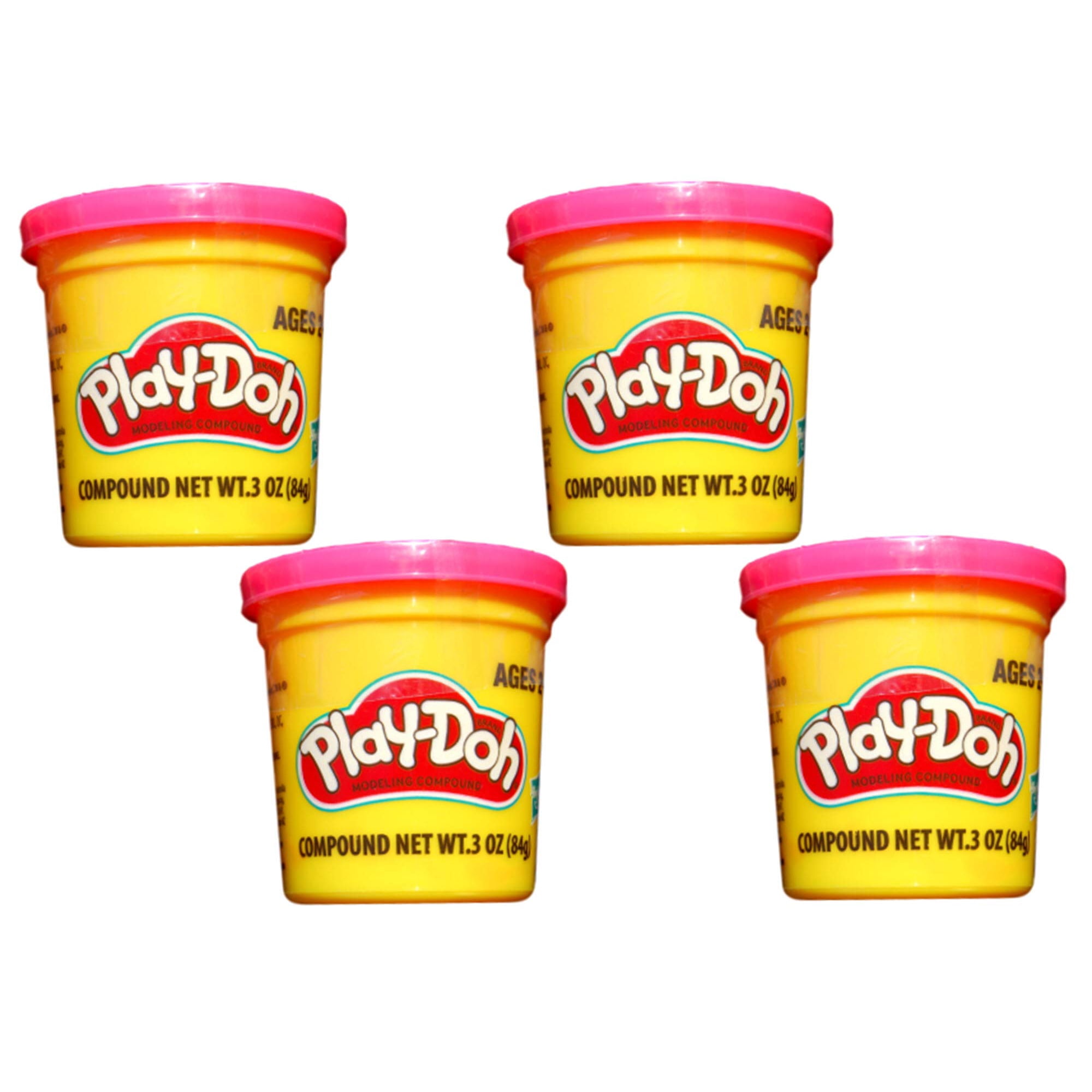 Play-doh Pack De 4 Botes Rosa 85 G Masa Para Modelar