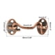 thumbnail image 2 of Uxcell 3 pulgadas Gancho y Ojo Pestillo, 2 paquetes de Gancho de Privacidad y Pestillo de Ojo de Acero al Carbono, Cerradura de Puerta, Bronce Rojo, 2 of 5