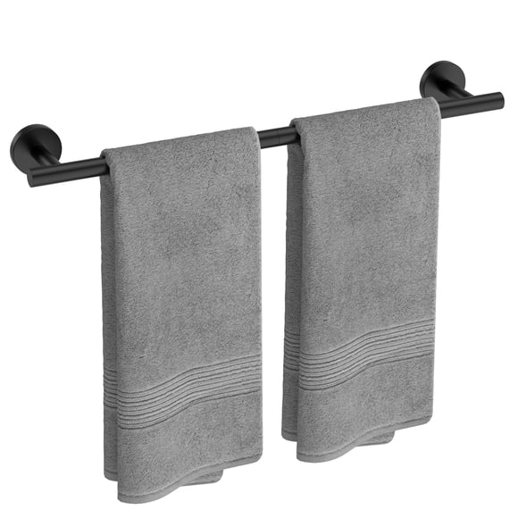 Toallero USHOWER negro mate, 66 cm, acero inoxidable