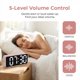 thumbnail image 4 of Reloj Despertador Digital REGALWOVEN Brillo Ajustable, Doble Alarma, Puertos de Carga USB para Dormitorio/Residencia Rosa 5.1"L x 1.0"W x 2.2"H, 4 of 6