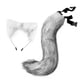thumbnail image 1 of Fox Ears And Tail Cat Ear Diadema Headwear Para Party Prom Halloween Grey, 1 of 3