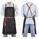 thumbnail image 2 of Delantal DingSay Trendy Denim Negro con Tirantes Cruzados, 2 of 9