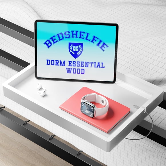 Estante BedShelfie de madera blanca 38 cm para dormitorio
