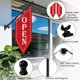 thumbnail image 2 of Banner HANVIDA rojo de 81 cm, doble faz, kit de señal ABIERTO, 2 of 7