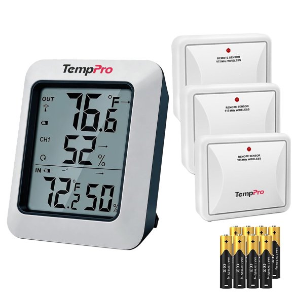 TempPro TempAir 500 FT Indoor Outdoor Thermometer Wireless