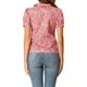 thumbnail image 3 of INSPIRE CHIC Blusa de Mujer con Botones, Manga Corta Abullonada, Cuello Vuelto, Floral, Algodón, Talla XL, Rosa, 3 of 7