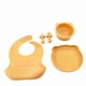thumbnail image 1 of Set De Alimentación Silicona Platos Bebe 5 Piezas Amarillo - BABYMINE, 1 of 5