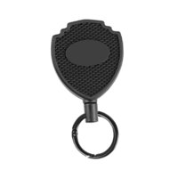 Magideal - Llavero Retráctil Negro Retroceso Llaveros 100 Cm Telescópico Con Clip Para Cinturón A Prueba De Óxido Con Llavero 100 Cm Fuerte Fuerza De Tracción