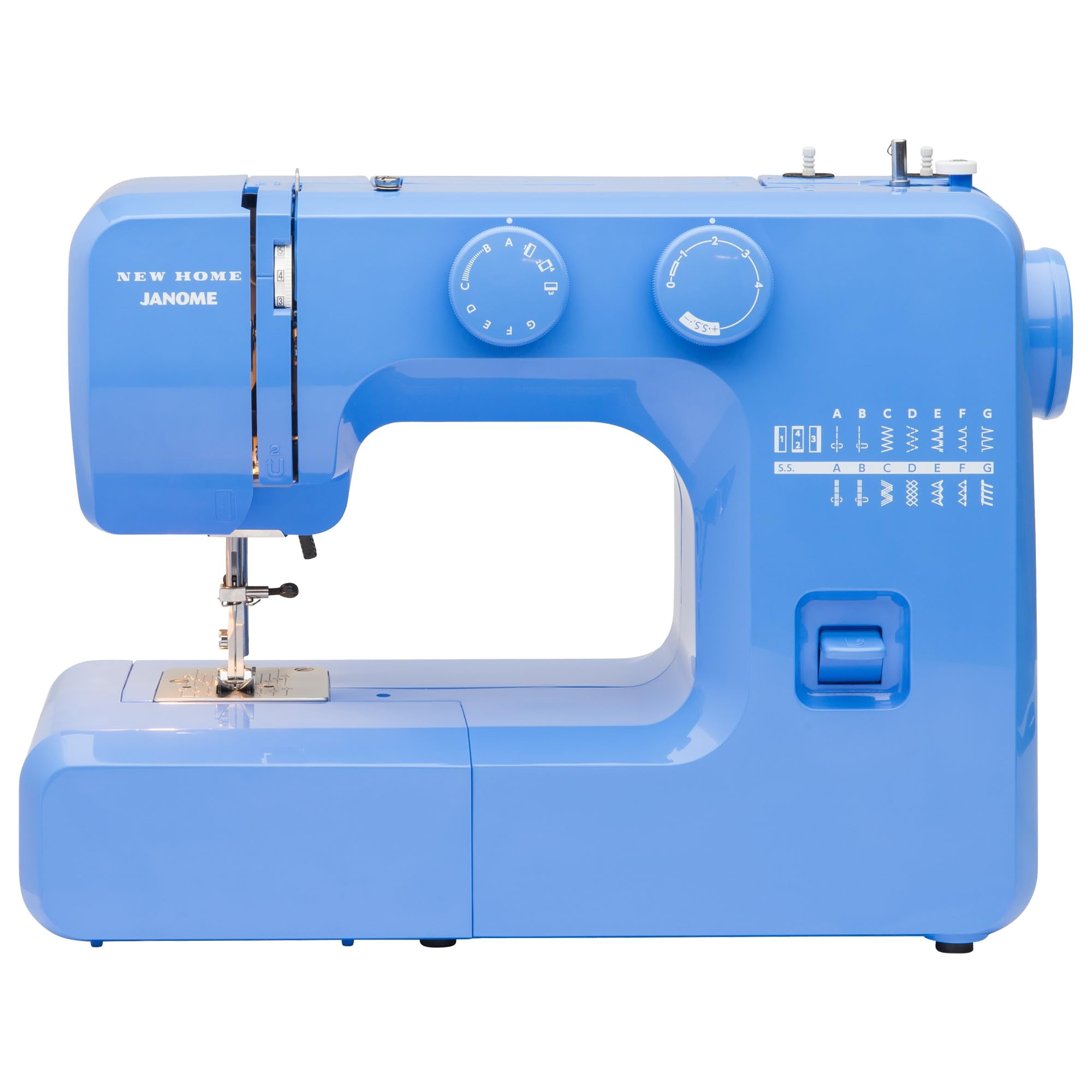 Máquina De Coser Janome Blue Couture Fácil De Usar Con Marco De Metal