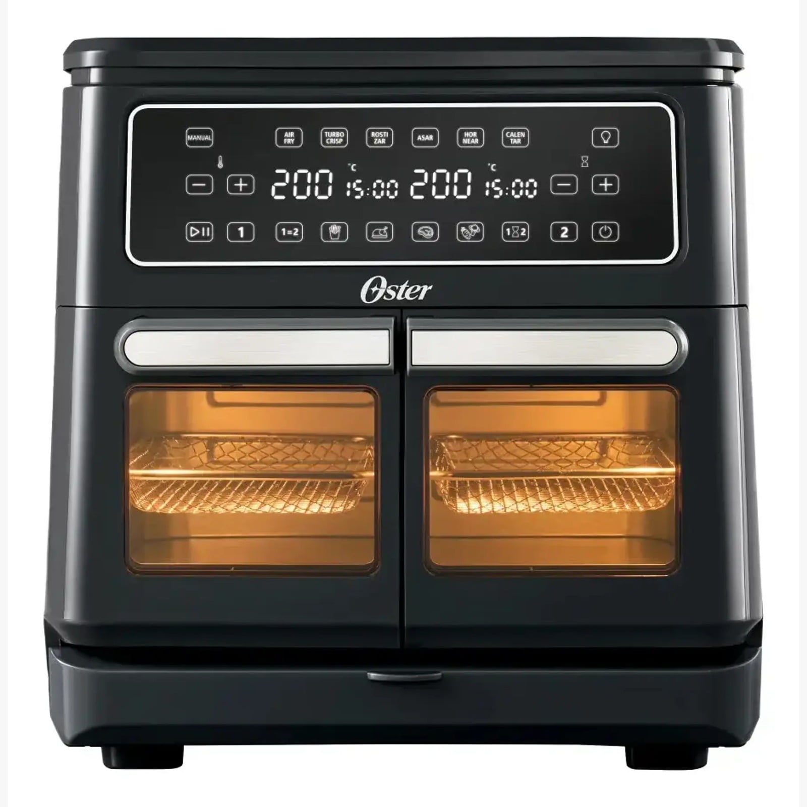 Oster Freidora De Aire Flex 11l Con Dos Zonas Ckstaf11mcddf Multifunción Horno