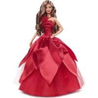 Barbie Doll Barbie Signature 2022 Holiday Coleccionable Morena Ondulada Muñeca Para Muñecas Displaza