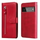 thumbnail image 5 of Funda con Cremallera para Google Pixel 6 5G, Carcasa Cartera de Cuero PU con Soporte y Tarjetero, 5 of 5
