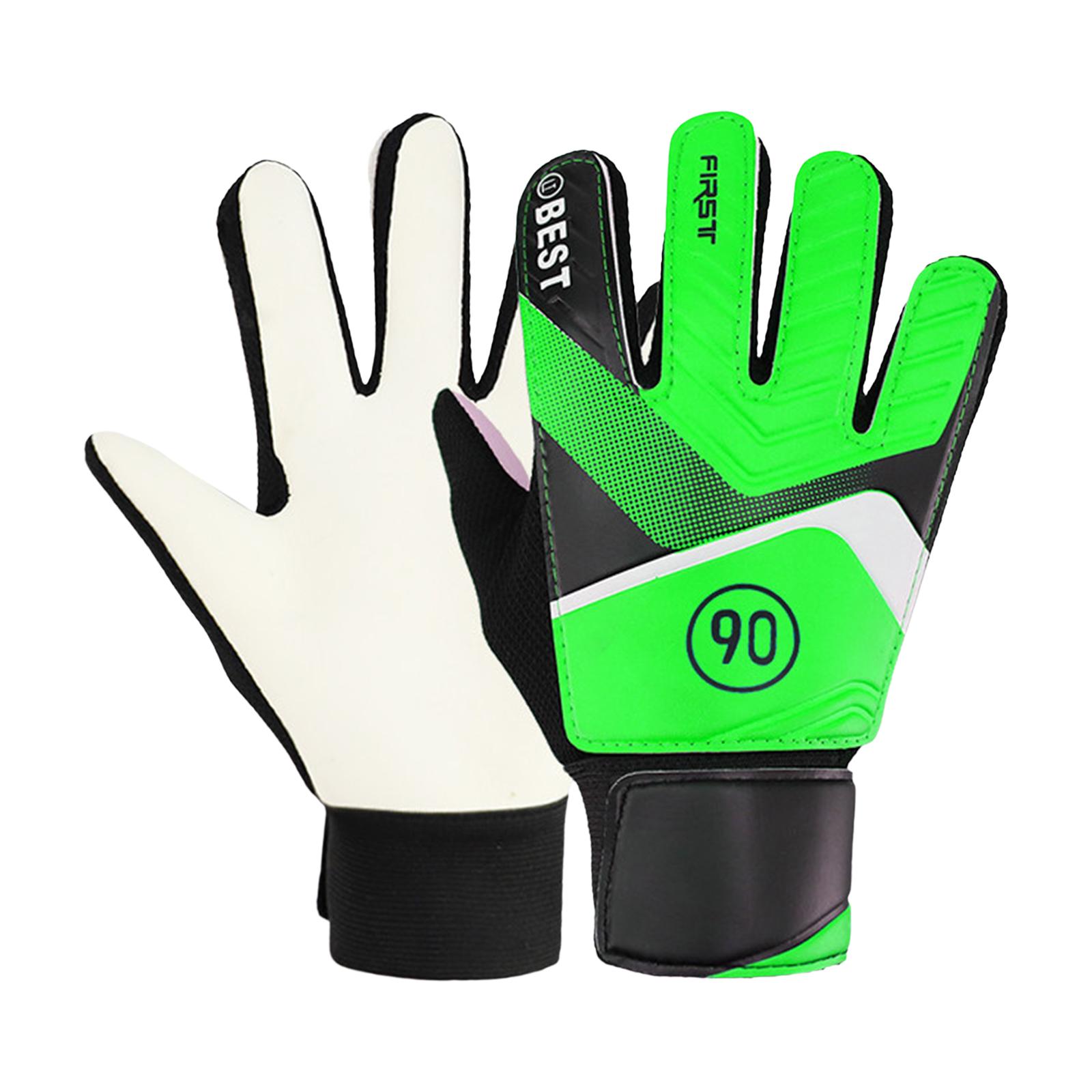 Magideal - Guantes De De Fútbol Para Niños, Guantes De Fútbol, Acolchado De Espuma De Látex Antideslizante, Protección Para Los Dedos, Guantes De , Verde, 7