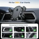 thumbnail image 5 of Soporte universal para teléfono en la rejilla de ventilación del coche - manos libres para todos los smartphones, compatible con iPhone Samsung Huawei Google Xiaomi-Negro, 5 of 6