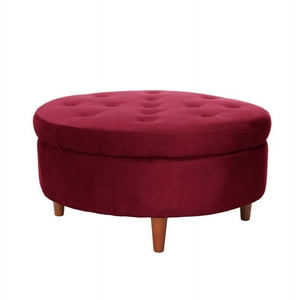 Latam Home - Pouf Paris Tela Velvet Burdeo