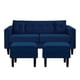 thumbnail image 1 of Sofa New Retro 3C + 2 Pouf Felpa 00 Azul Marino, 1 of 6