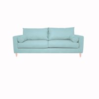 Induhome - Sofa Indu 2 Cuerpos Chenille Verde Menta