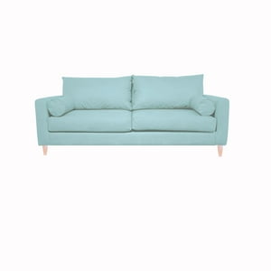 Induhome - Sofa Indu 2 Cuerpos Felpa Verde Menta